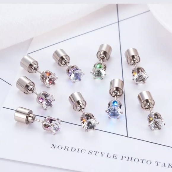 LED CLUB EARRINGS *CLUBBING DANCING PARTY light up studs - Picture 4 of 10